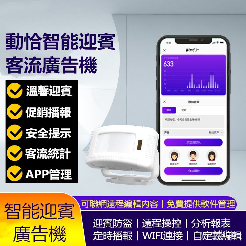 可手機編輯廣告迎賓門鈴感應器歡迎光臨 電鈴 迎賓器 紅外線感應警報器 自動感應門鈴 來客門鈴 防盜器 來客報知 防盜門鈴
