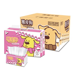 YappiDog 雅皮狗 抽取式衛生紙100抽14包6袋/箱(84包) 桃紅款 廠商直送