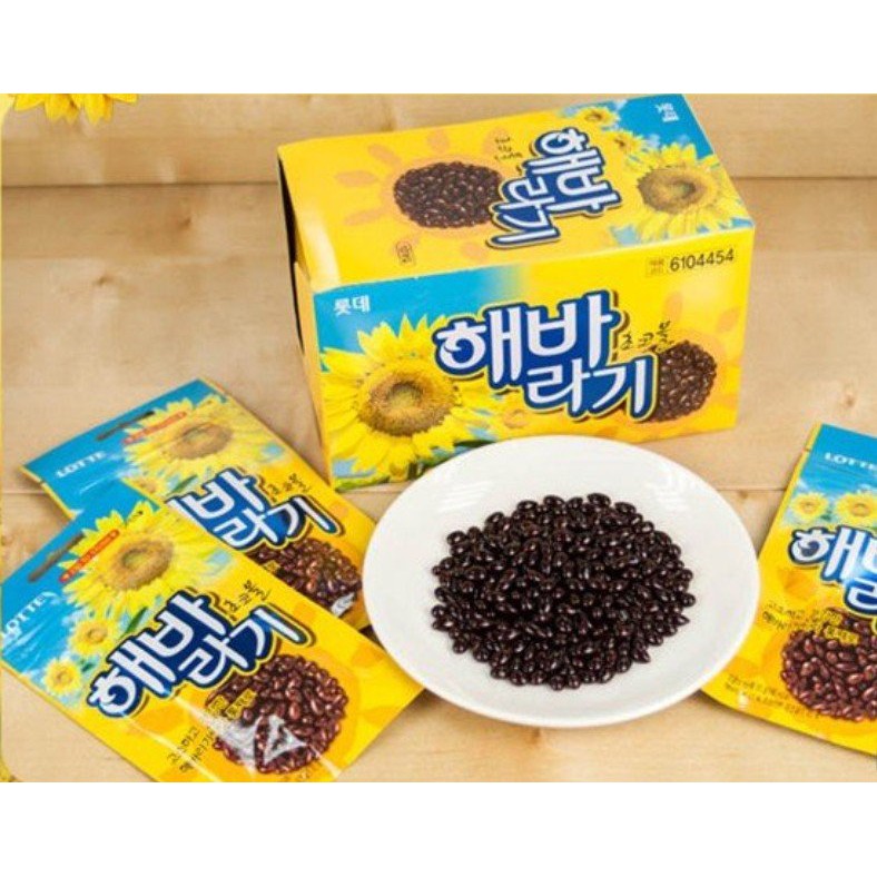 韓家小院 韓國樂天 葵花子巧克力 35g Lotte 韓式 交換禮物 韓劇 葵花籽 特價 夯熱賣 超人氣向日葵粒 蝦皮購物