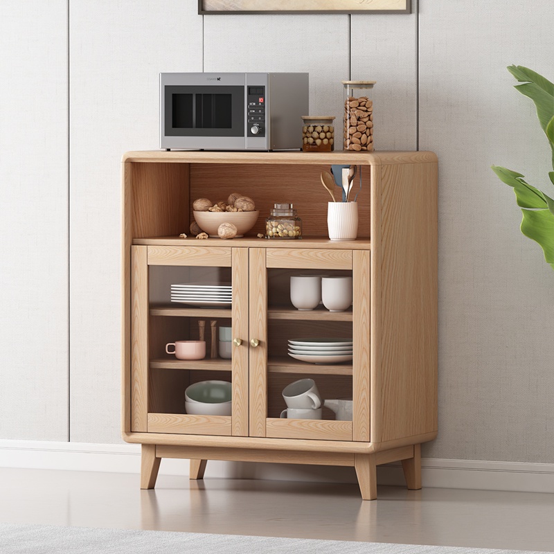 セールOFF 高級感溢れる美しい木目調の北欧デザイン♪❤実用的＆デザイン性兼備❣カップボード 収納/キッチン雑貨