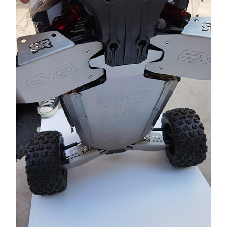 不銹鋼底盤裝甲防撞保護板 用於arrma Kraton Exb 8s 1 5 Rc履帶車的升級零件 蝦皮購物