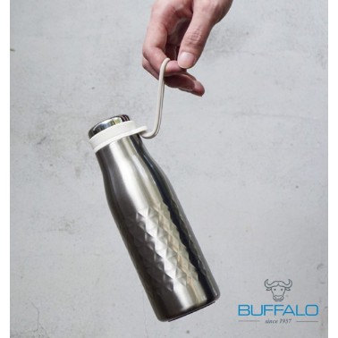 Buffalo 牛頭牌 304不鏽鋼晶鑽巧提瓶/保溫瓶 (銀) # 全新商品