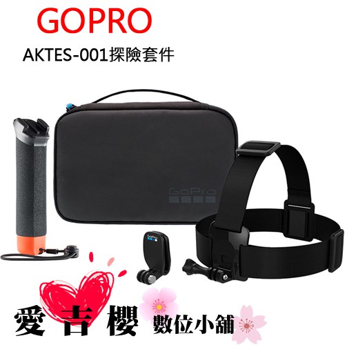 GOPRO AKTES-001 探險套件 公司貨 全新 免運 漂浮手把 頭綁帽夾 原廠精巧收納包