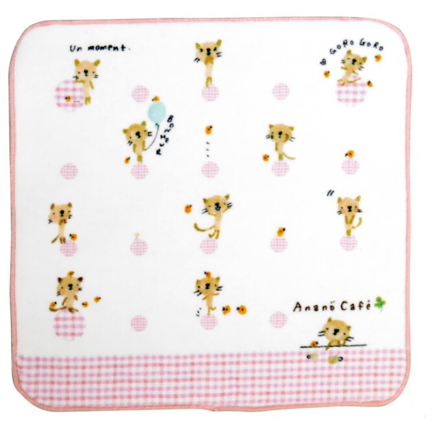 快速出貨！Anano Cafe x 今治毛巾日本製  現貨  嬰幼兒 手帕 口水巾 (貓)系列 吸水 擦汗 寶寶小毛巾