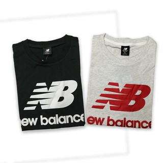【吉米.tw】現貨特價 New Balance NB logo 短袖上衣 短袖Tee 男款 灰紅/黑色 A-8 R-4
