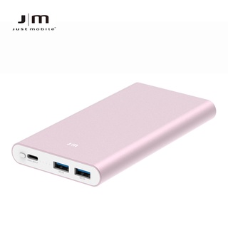 Just Mobile Gum Slim 10,000mAh 鋁質快充行動電源 玫瑰金色 (福利品)