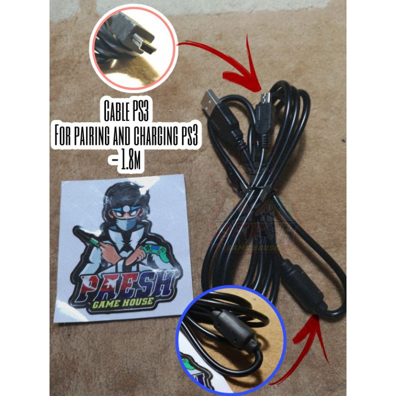 Ps3 USB 電纜充電 1.8M 配對控制器充電器, 用於 PS3 PSP PLAYSTATION 3 DUALSHO