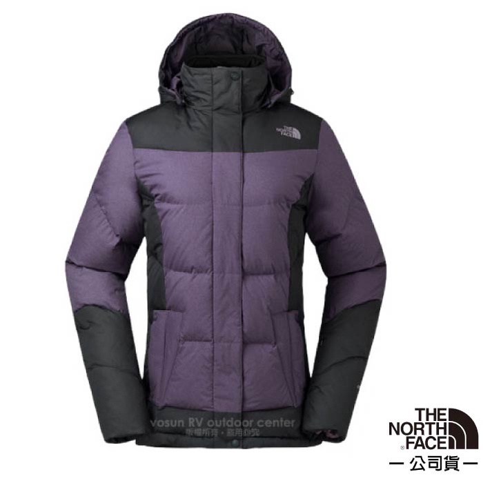 【美國 The North Face】女款 800FPl 超輕保暖鵝絨防潑水連帽羽絨外套 兜帽防風夾克 367N 紫 N