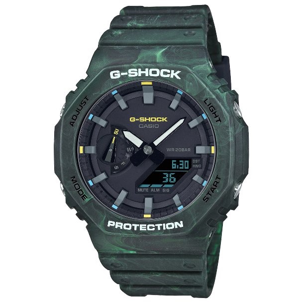 【聊聊私訊甜甜價】CASIO卡西歐GA-2100FR-3A/G-SHOCK系列戶外休閒雙顯迷彩45.4mm