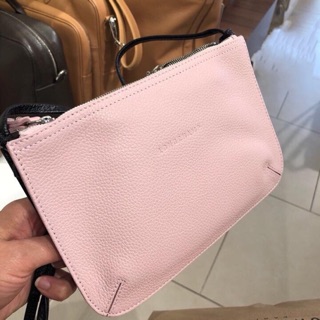 Longchamp 龍驤 「全新真皮斜揹包」 拼色 雙色