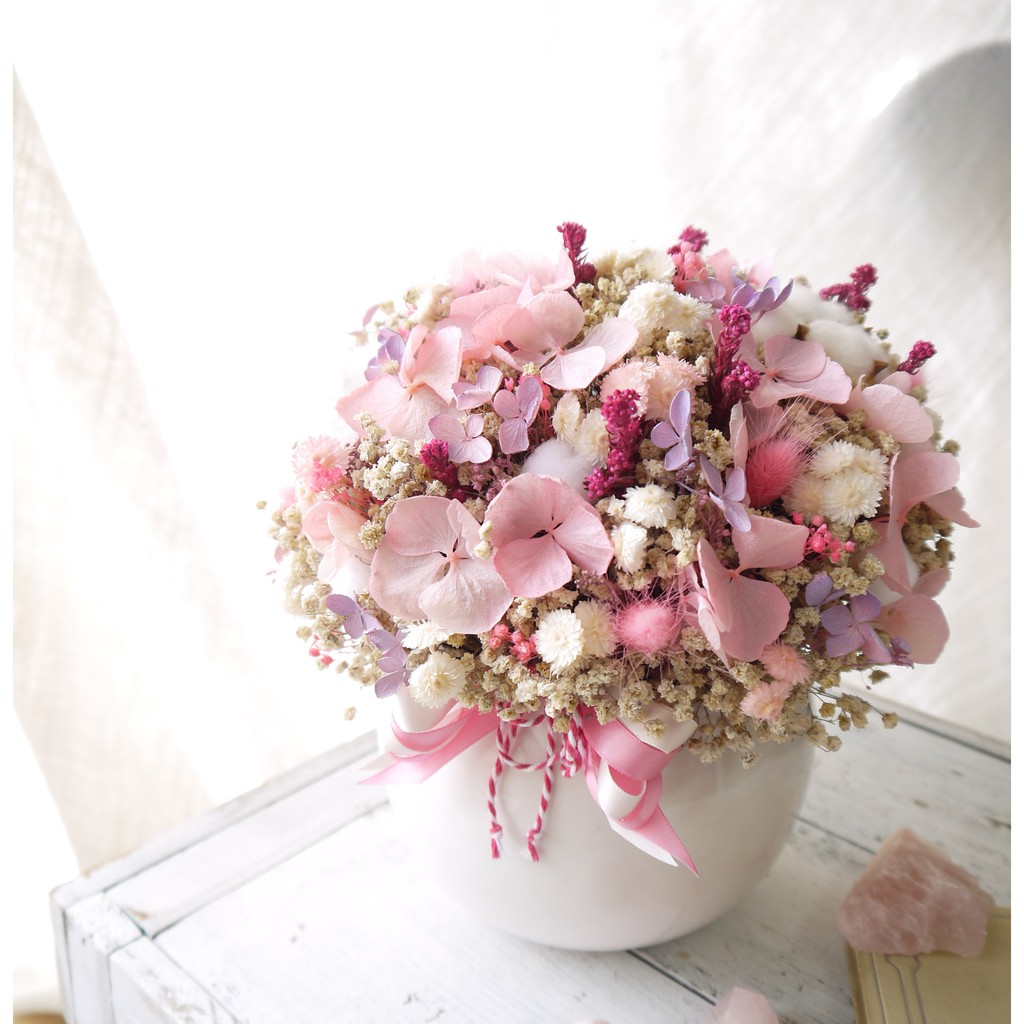 櫻之物語 甜蜜少女粉色系 乾燥花生日好禮 蝦皮購物