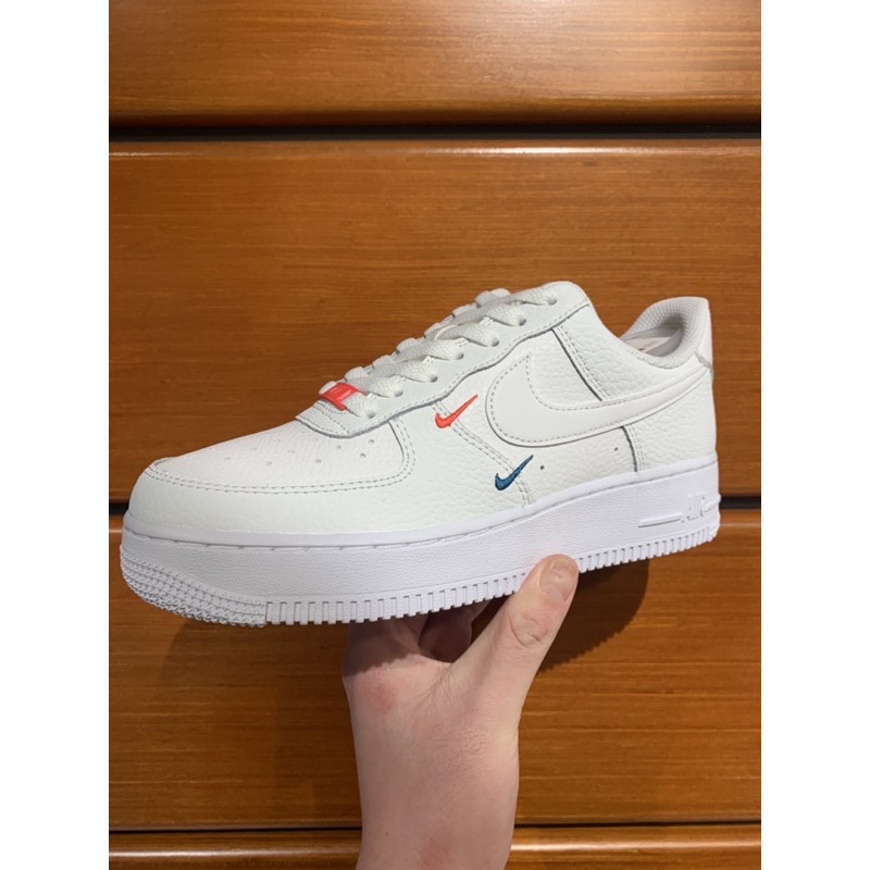 2021 1月 NIKE W AIR FORCE 1 07 ESS 全白色 雙勾 刺繡 荔枝皮 CT1989-101