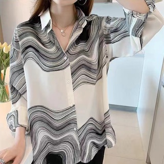 長袖襯衫 防曬衣女 薄款外套 設計個性襯衫女韓版寬松顯瘦百搭通勤休閑上衣潮 1F040-334.衣時尚