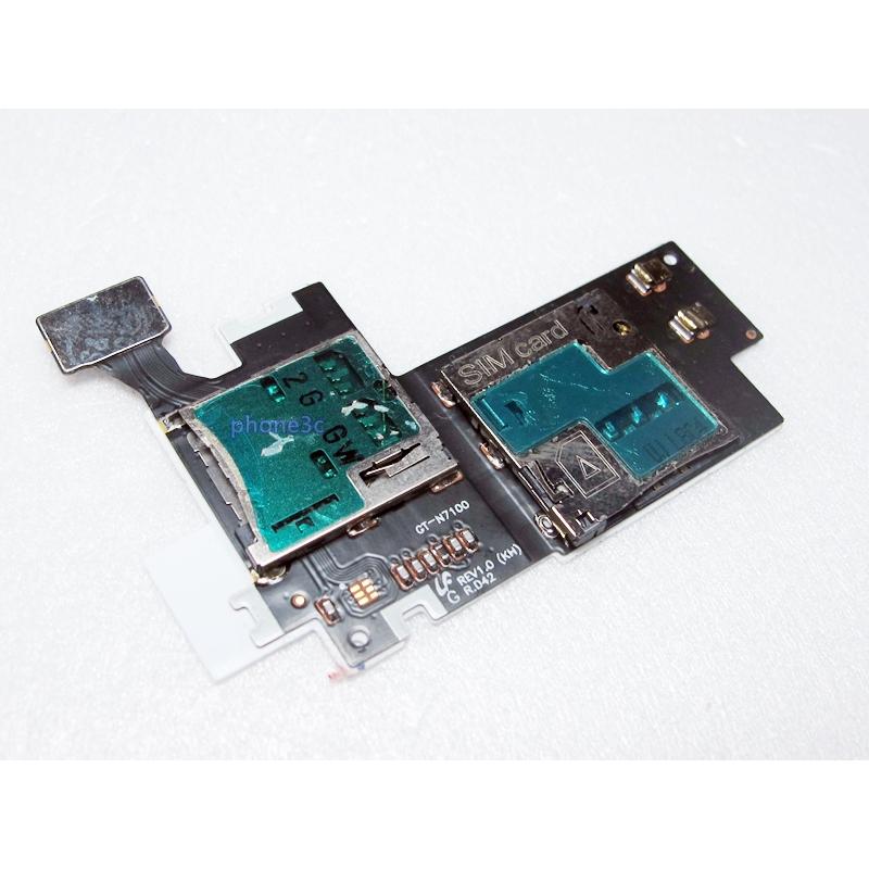 Samsung Note 2 n7100 原廠 SIM 記憶卡 卡座 卡槽 排線 總成