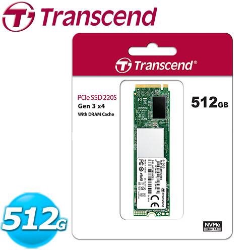 Transcend 創見 PCIe Gen3x4 MTE220S M.2 固態硬碟 SSD 512G