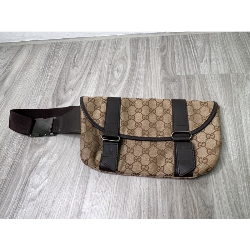 二手近新Gucci GG Canvas Waist Bag腰包經典花紋 小容量