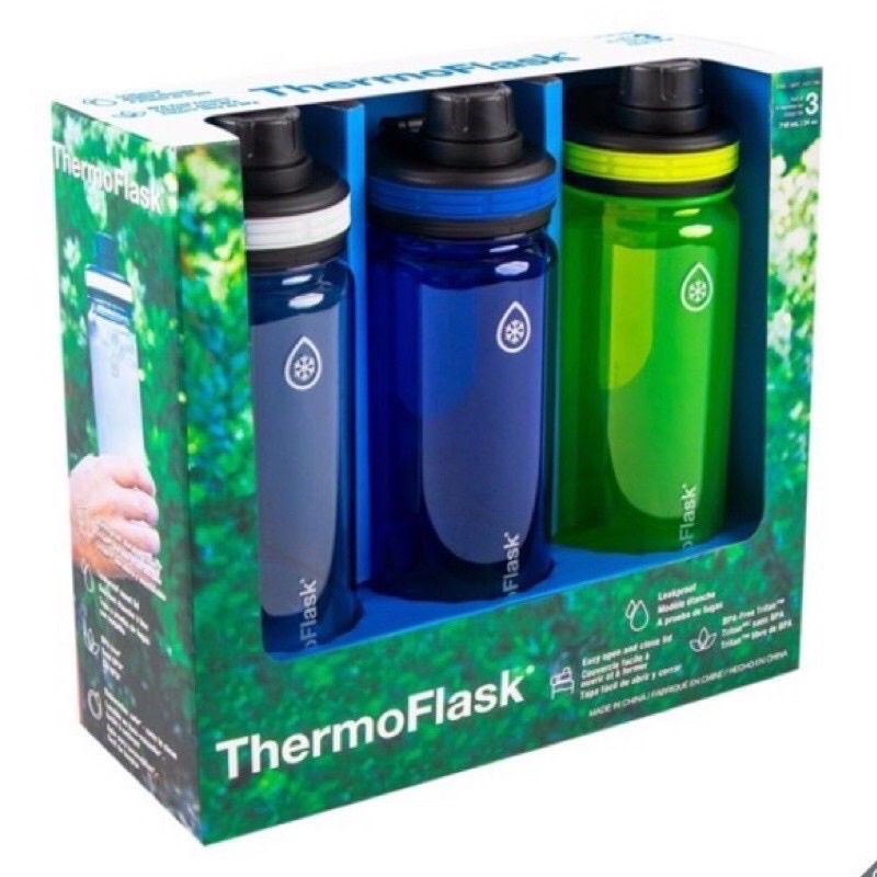 @YT太太/THERMOFLASK 隨身冷水瓶三件組 好市多costco代購 開學運動水壺 隨時瓶