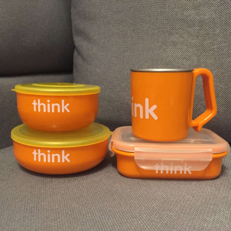 不鏽鋼餐具 thinkbaby 環保餐具 不鏽鋼 兒童 餐具組 幼兒 學習餐具 Think Baby