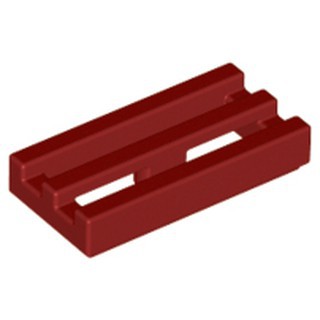 磚家 LEGO 樂高 深紅色 Tile 1x2 Grille 溝槽 排氣蓋 水溝蓋 柵欄 2412