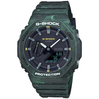 CASIO 卡西歐 GA-2100FR-3A / G-SHOCK系列 戶外休閒雙顯腕錶 / 迷彩 45.4mm