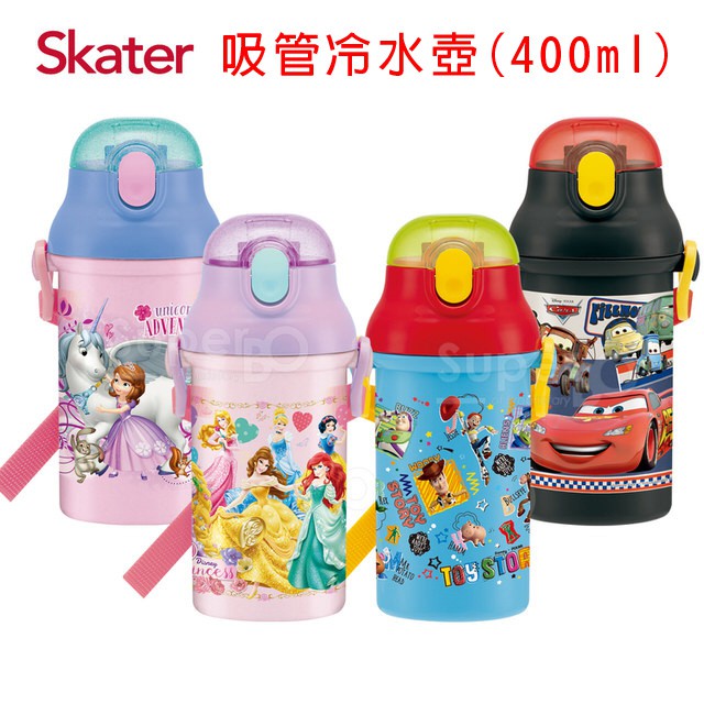 日本製 Skater 吸管冷水壺 400ml 玩具總動員 蘇菲亞 吸管水壺 幼稚園水壺[MKCs]