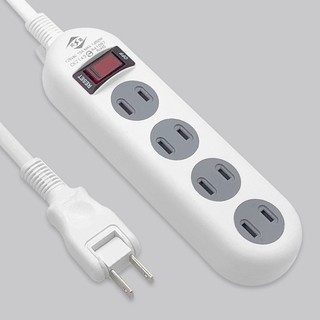 威電 過載斷電1開4座電源線組 - CK2143 6尺 / 9尺 / 15尺