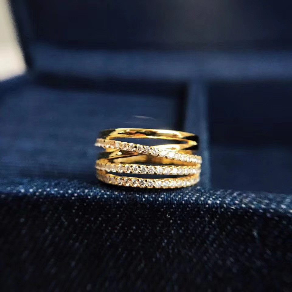 apm Monaco 【戒指】正品 🎁 Multi-Hoop Ring Yellow Silver A19425OXY