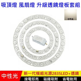 LED 吸頂燈 風扇燈 圓型燈管改造燈板套件 圓形光源貼片 2835 led燈盤 不刺眼 無暗區 訂製款 中性光