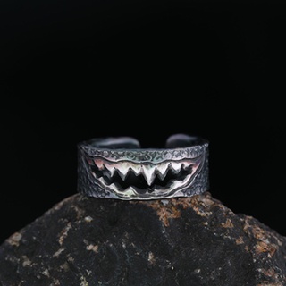 【ACCY003】毒液裂口設計戒指 飾品 配件 男用 設計款 潮流 小丑 造型戒指 戒指男生 開口戒
