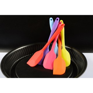 彩色一體式矽膠刮刀 小號/大號蛋糕奶油抹刀 耐高溫攪拌刀 烘焙工具