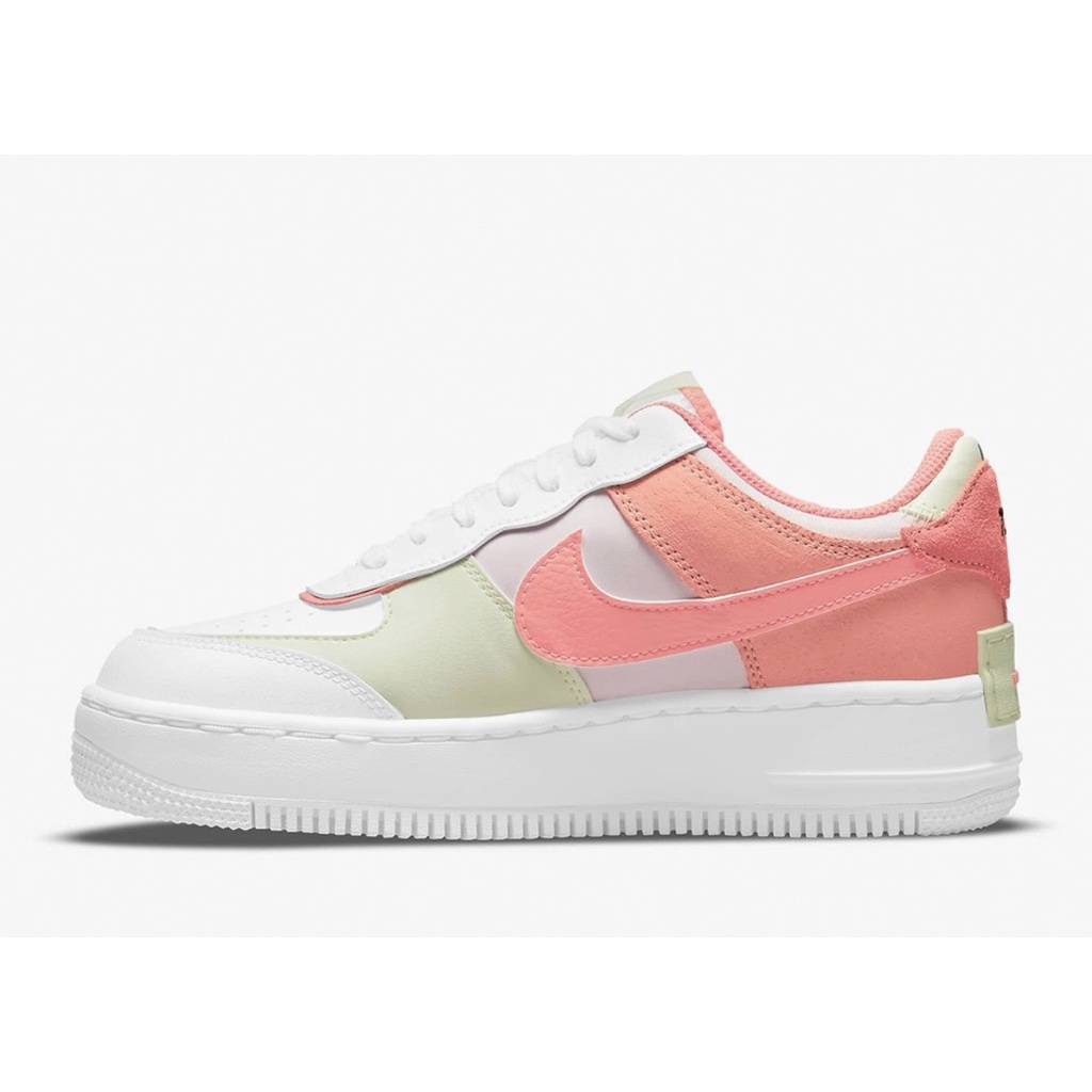 NIKE 休閒鞋 AF1 運動鞋 厚底 女鞋 白粉 CI0919-110 Shadow 網美 百搭