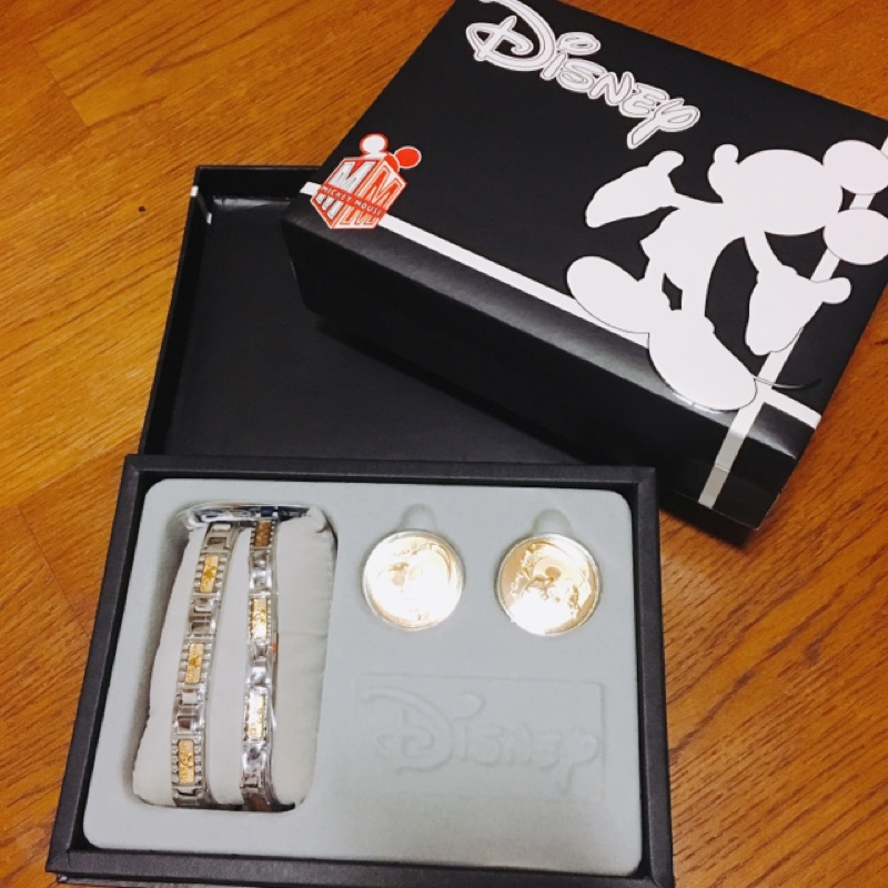 Qutie plus Disney 迪士尼80週年紀念金幣 鍺手鍊 男女對鍊
