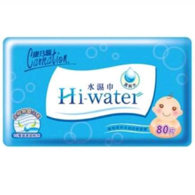 {現貨超低價🎉} 康乃馨 Hi-water 純水濕紙巾 80抽/包