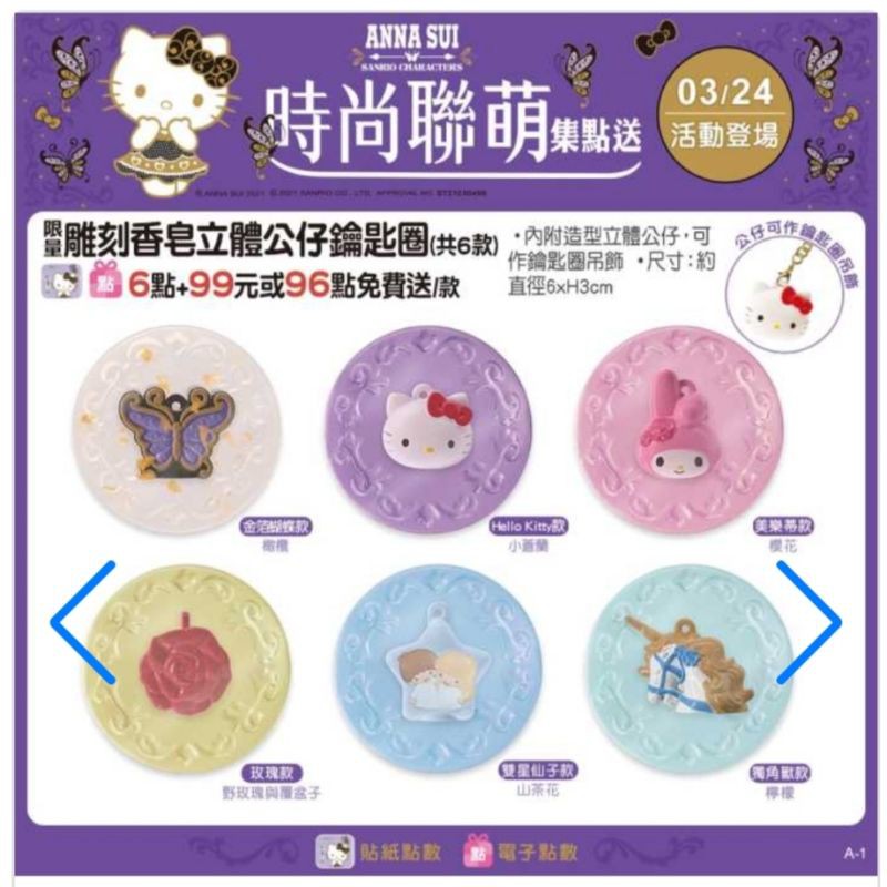 (現貨免運) 7-11 ANNA SUI Kitty 雕刻香皂立體公仔鑰匙圈