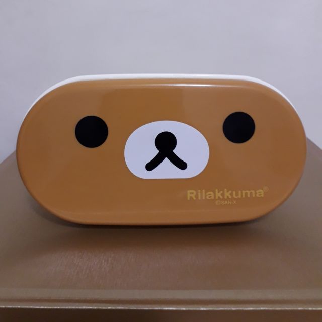 日本 正品  pilakkuma  拉拉熊  雙層野餐盒  便當盒  耐熱  耐冷保鮮盒