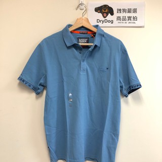 跩狗嚴選 極度乾燥 Superdry Polo衫 天空藍 Logo 素色 純棉 短袖 polo 透氣 素T 藍 水藍