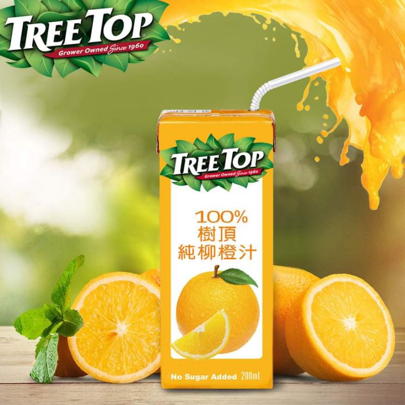 現貨❤Tree top 樹頂100%柳橙汁200ml*6入/24入