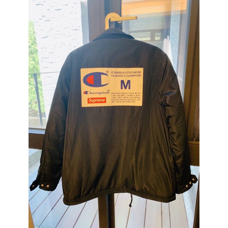 supreme x champion label coaches jacket 9.9成新 M號