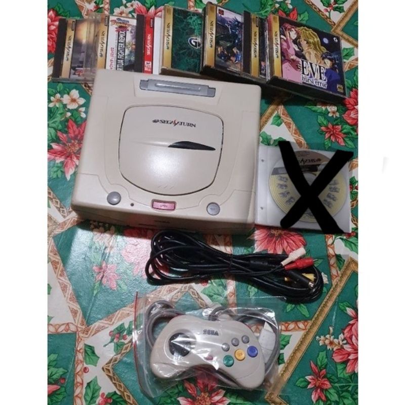 SEGA SATURN 原廠主機一組+7份原版遊戲