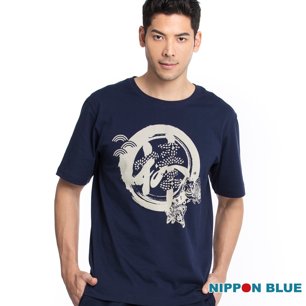 BLUE WAY 日本藍 - 短袖T恤/棒系列達摩金魚短TEE/0207