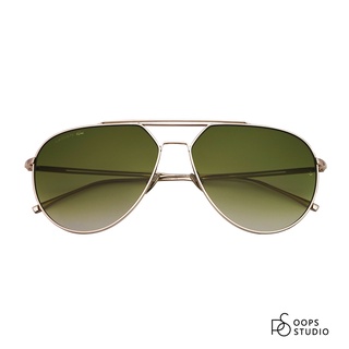 oops.studio👓正品代購 Lacoste 飛行員太陽眼鏡 玫瑰金框 漸層綠鏡片 墨鏡 L219SPC-718