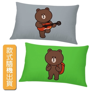 LINE 熊大愛自拍 中枕 枕頭 枕芯含枕頭套 可拆洗 正版授權 台灣製造 兩色可選
