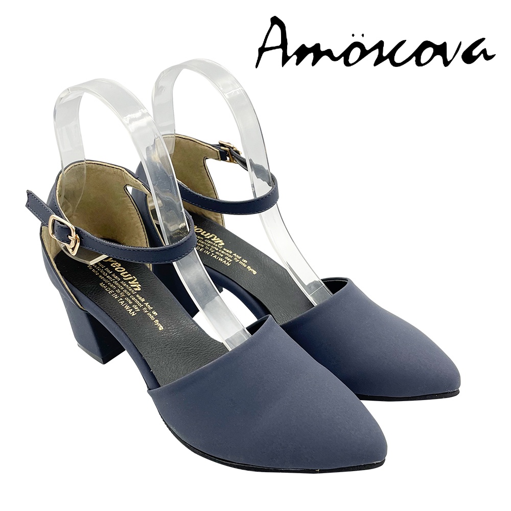 (出清價)【台灣製造】Amoscova 一字扣帶高跟 涼鞋 高跟鞋 鞋子 女鞋(5912)