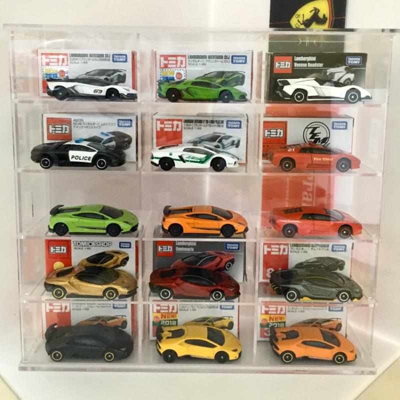 Tomica 多美小汽車收藏盒15格 20格收納盒有門 蝦皮購物