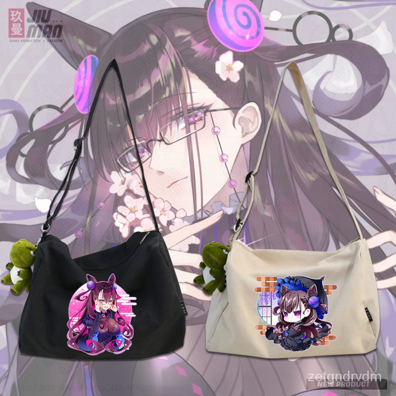 新品fate Grand Order Caster紫式部男女休閒大容量背包斜挎帆佈包tt Z 蝦皮購物