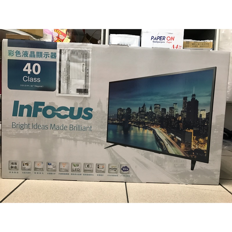 全新未拆封InFocus 40吋液晶連網顯示器 XT-40CP820