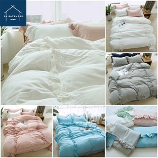 🌿放鬆家居🌿雙層紗荷葉邊床罩4件組 床包/棉被套/枕頭套 無印同工廠生產 出口日本
