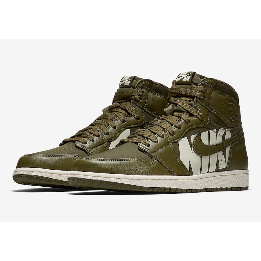 air jordan 1 retro high og olive canvas