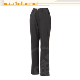 【荒野 wildland 】女 款防風防潑水刷毛保暖長褲 吸濕快乾 彈性透氣保暖 修飾腿部線條 黑 w2301