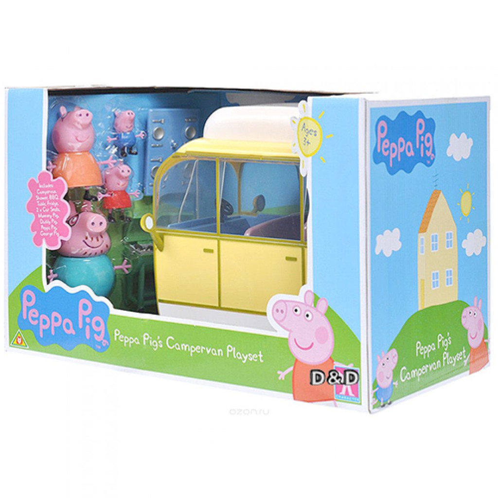 Peppa Pig 粉紅豬小妹 超大露營車 蝦皮購物